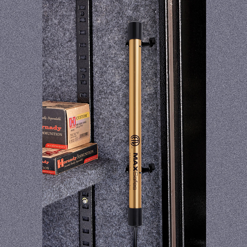 Gun Safe Dehumidifier Rod - Easy Installation Plug-in Electric Dehumidifier Eliminates Moisture for Gun Safes & Cabinets - MAXSafes®Dehumidifier Rod 12“