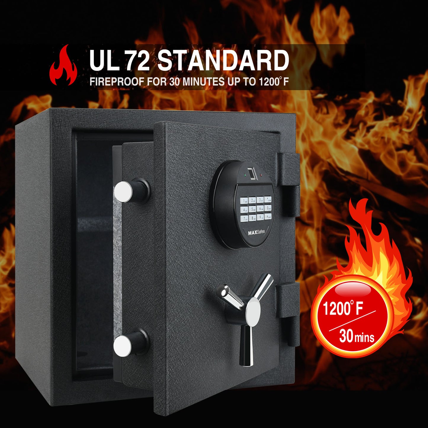 MAXSafes Heavy-Duty Fireproof Security Safe