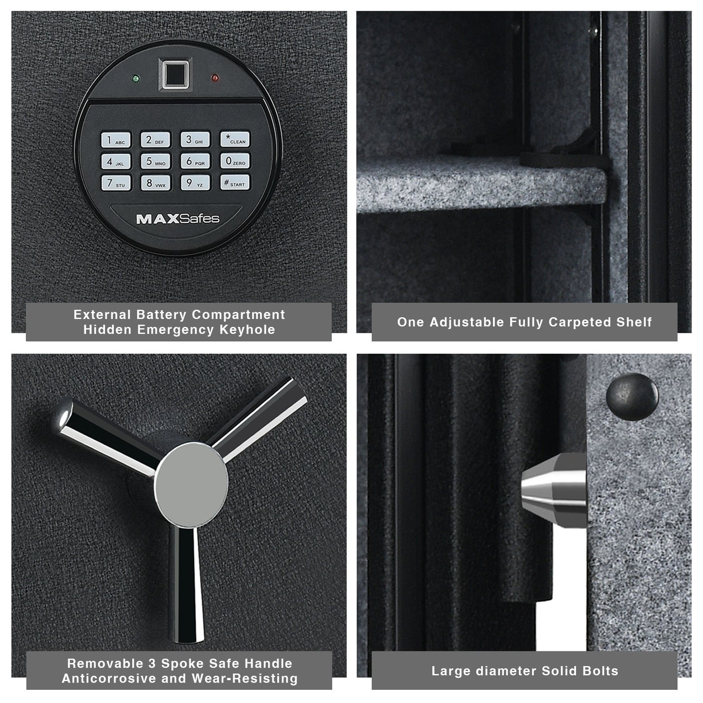 MAXSafes Heavy-Duty Fireproof Security Safe
