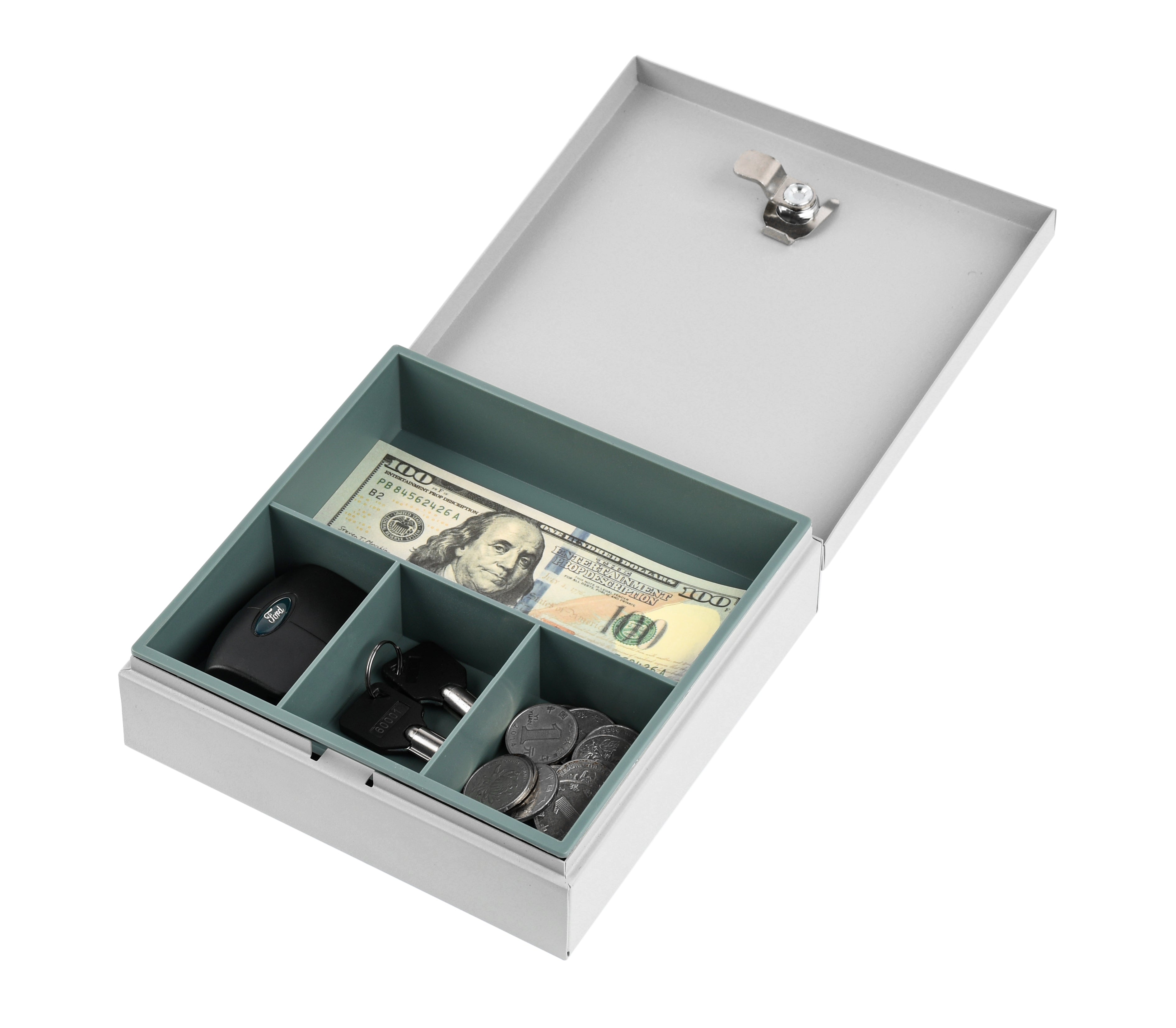 MAXSafes 0.04 CF CASH BOX In White