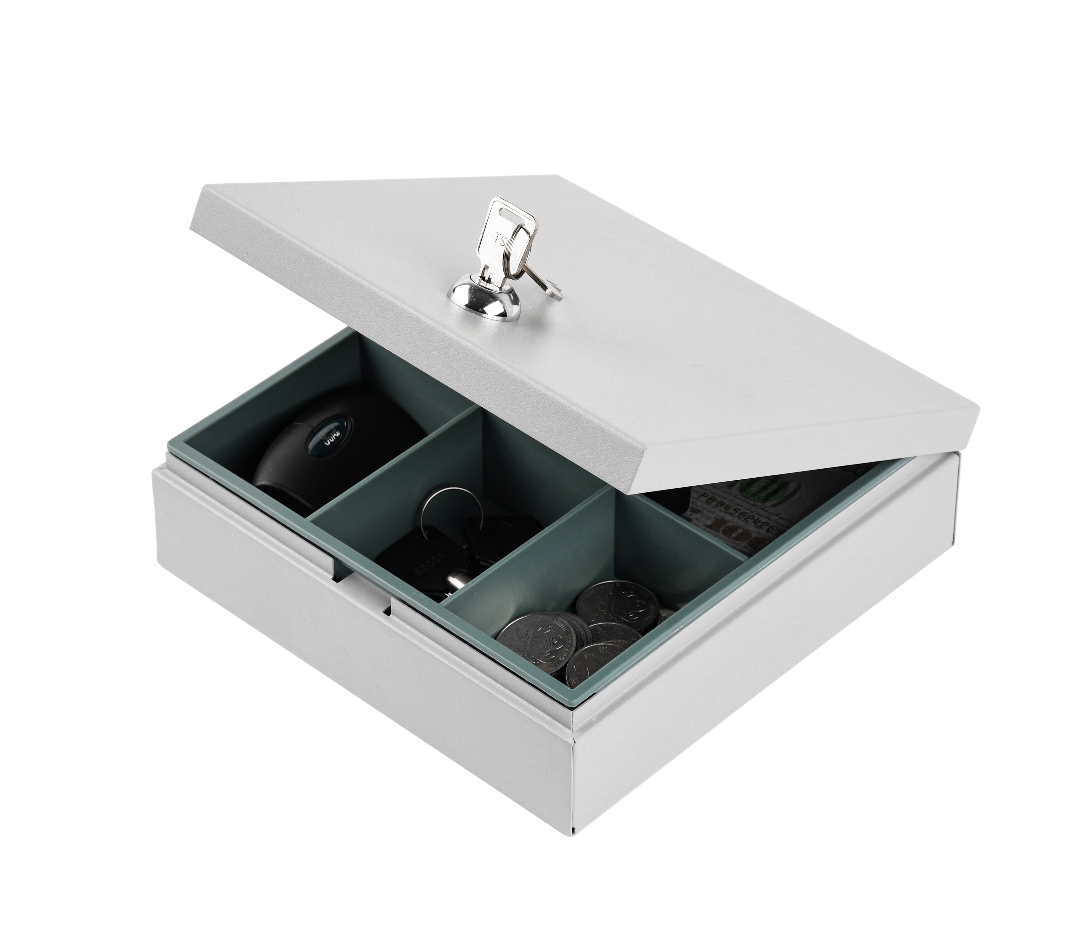 MAXSafes 0.04 CF CASH BOX In White