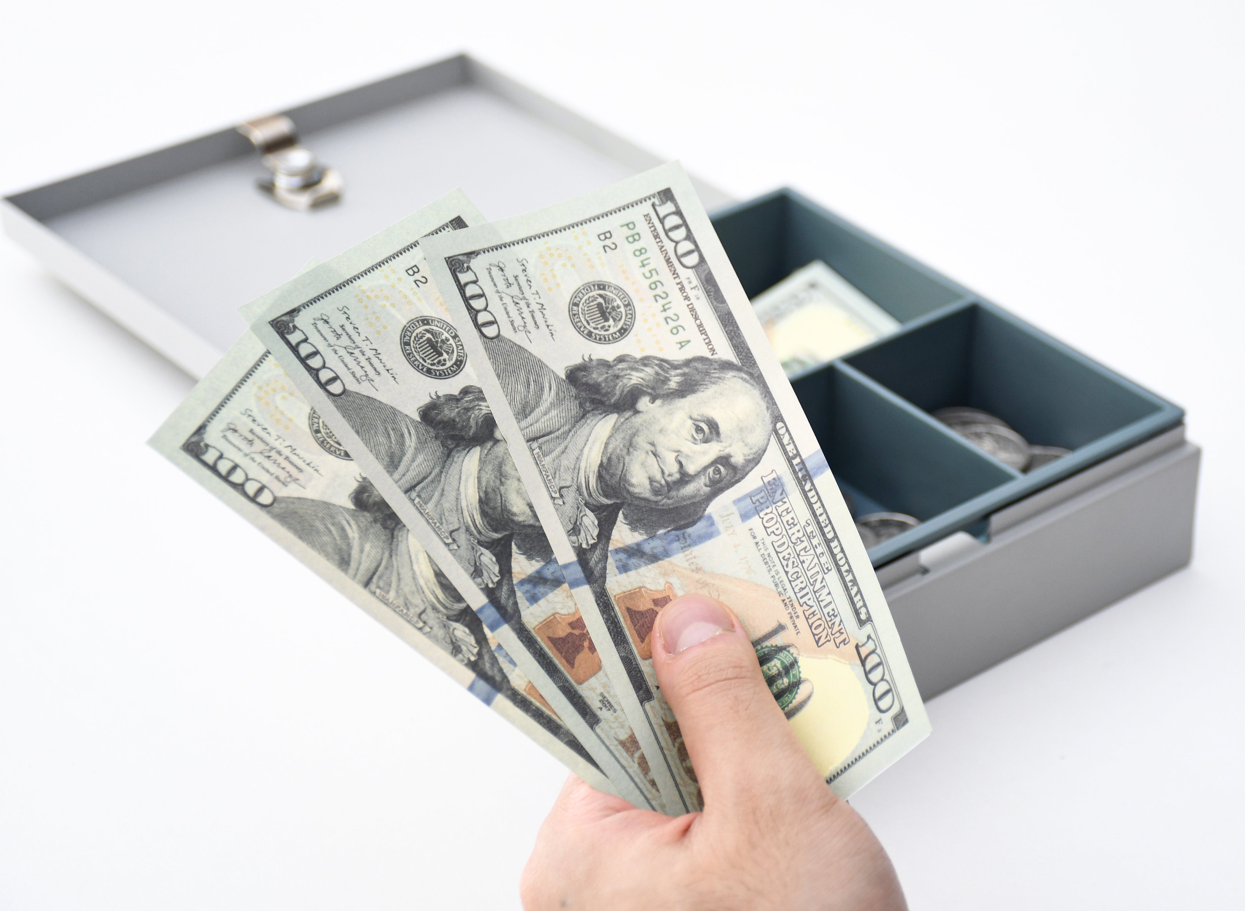 MAXSafes 0.04 CF CASH BOX In White