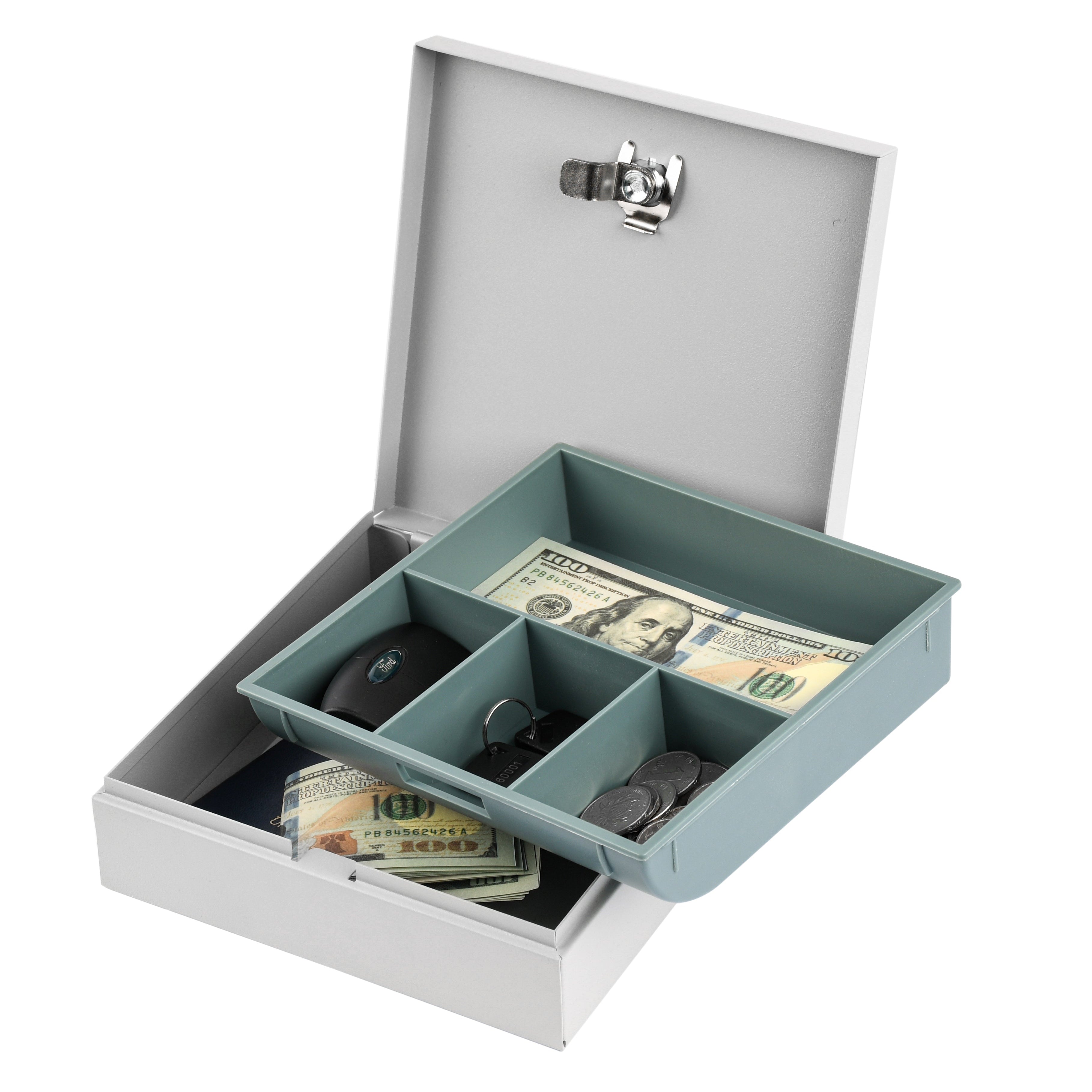 MAXSafes 0.04 CF CASH BOX In White
