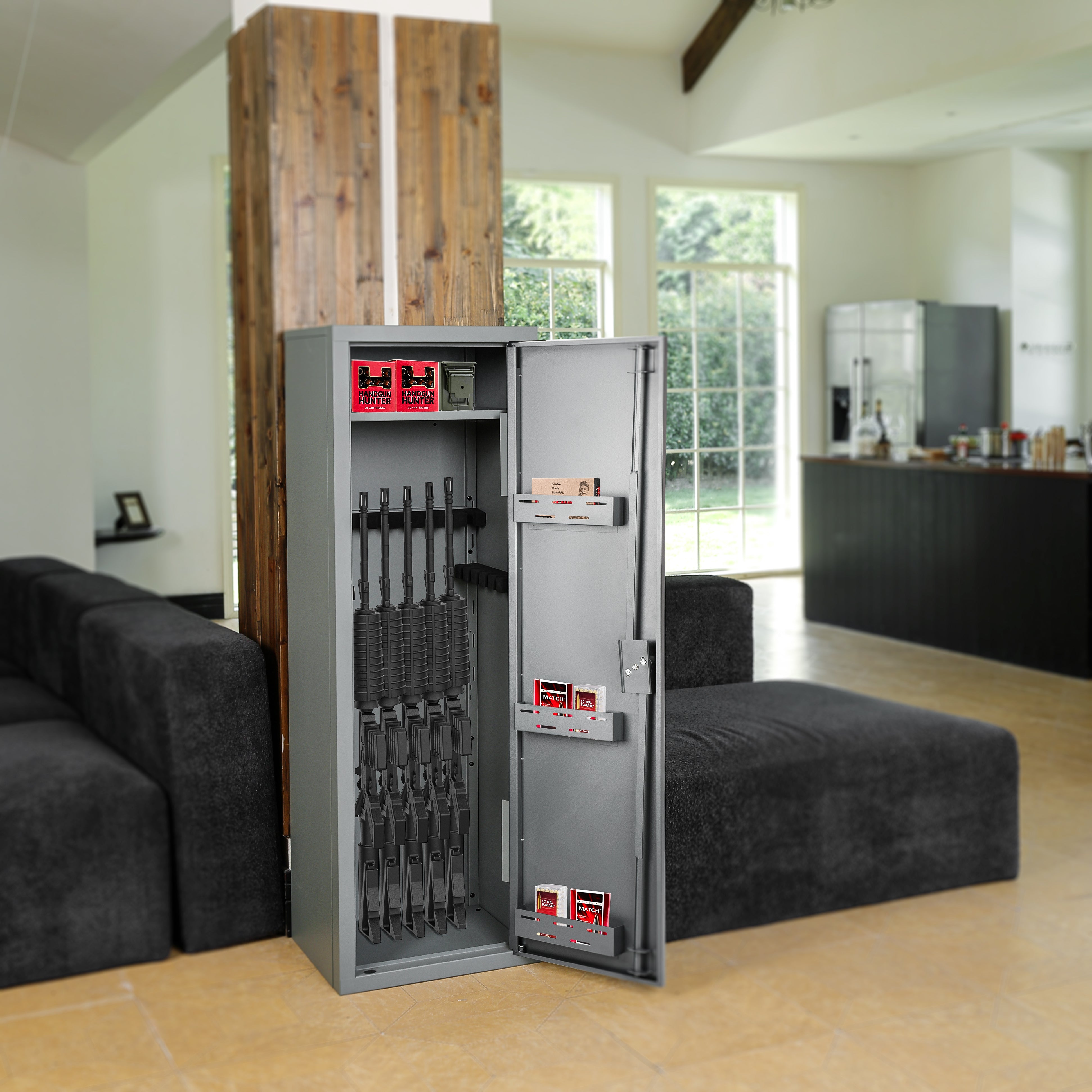 MAXSafes® Keyed 18 Gun KD Cabinet