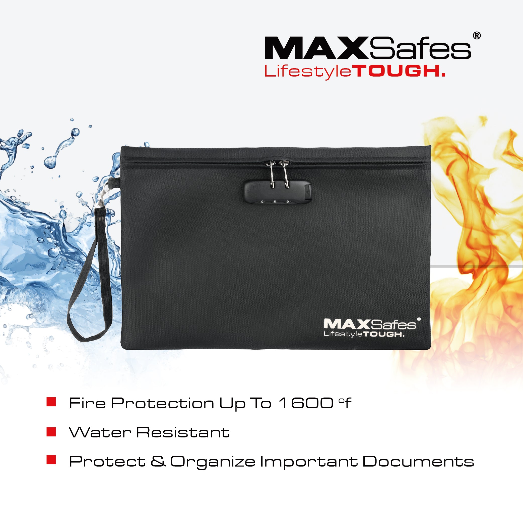 MAXSafes® Fireproof Document Bag