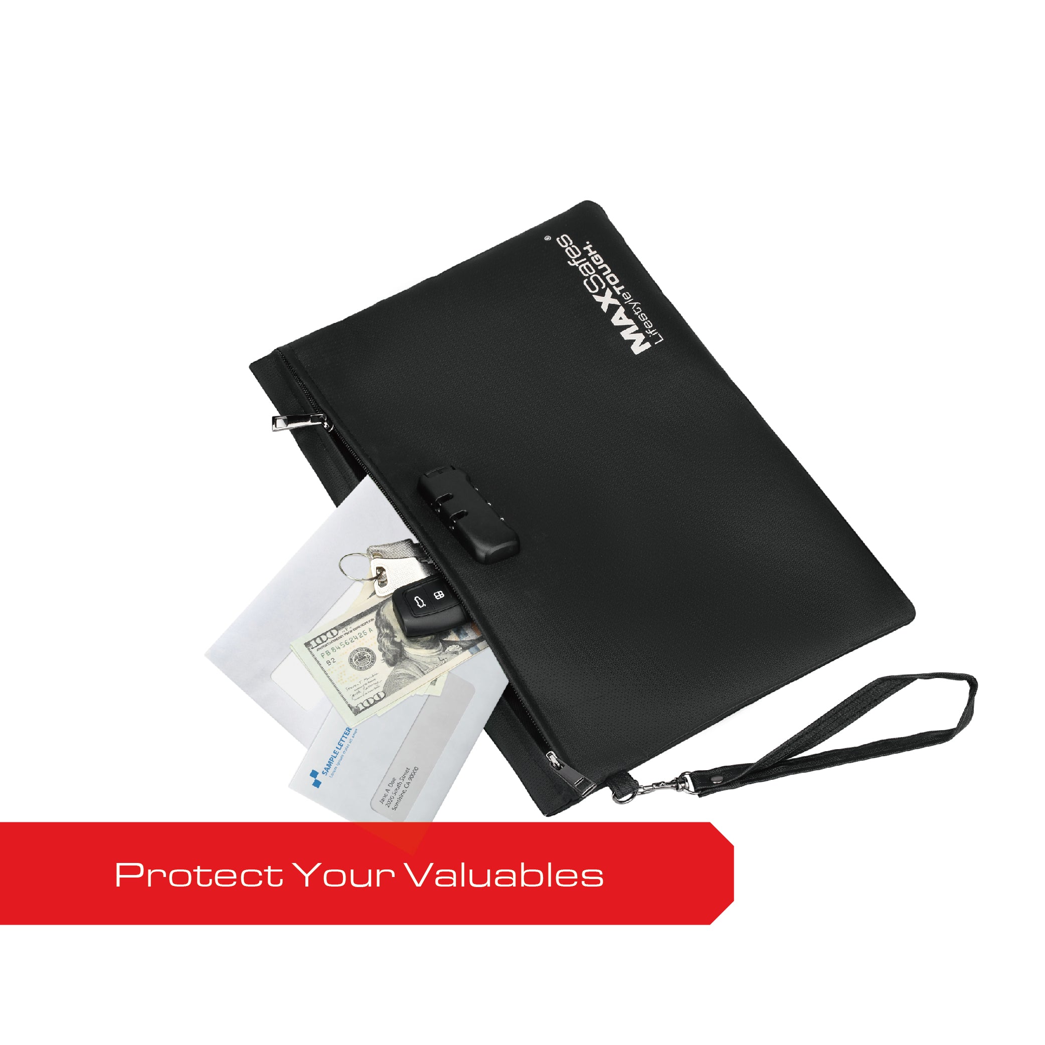 MAXSafes® Fireproof Document Bag