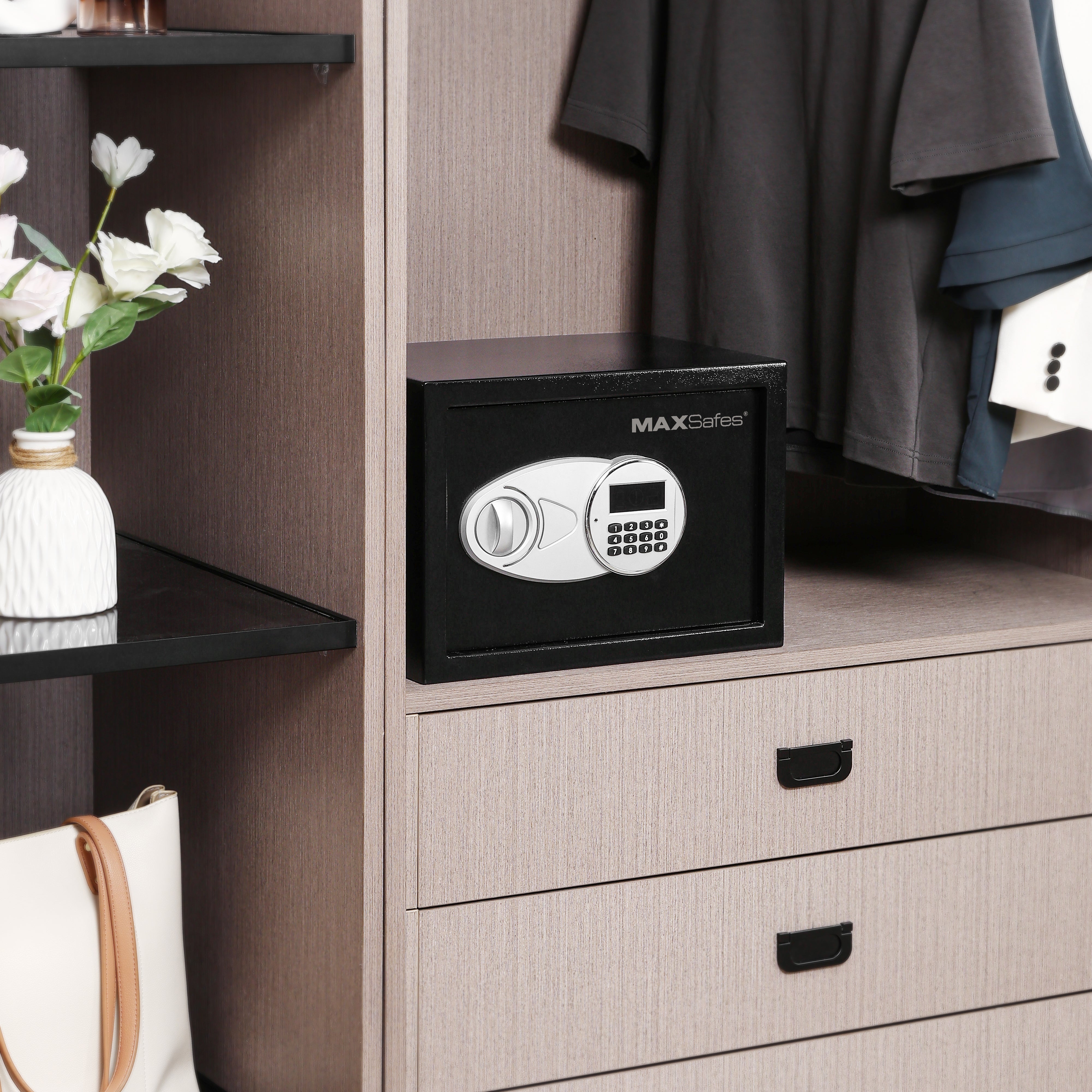 MAXSafes® 0.5 CF Hotel & Office Safe - Black