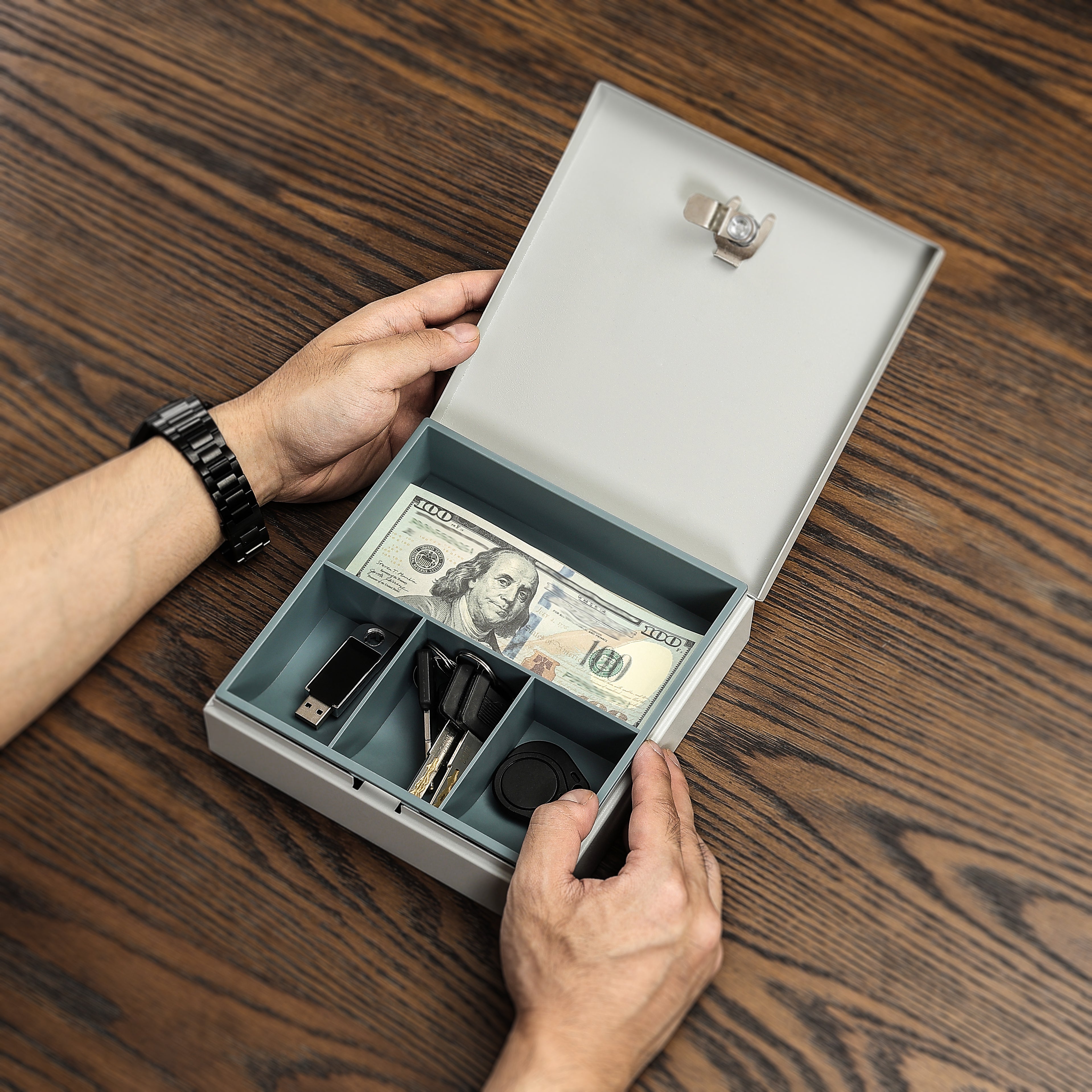 MAXSafes® 0.04 CF Cash Box-White