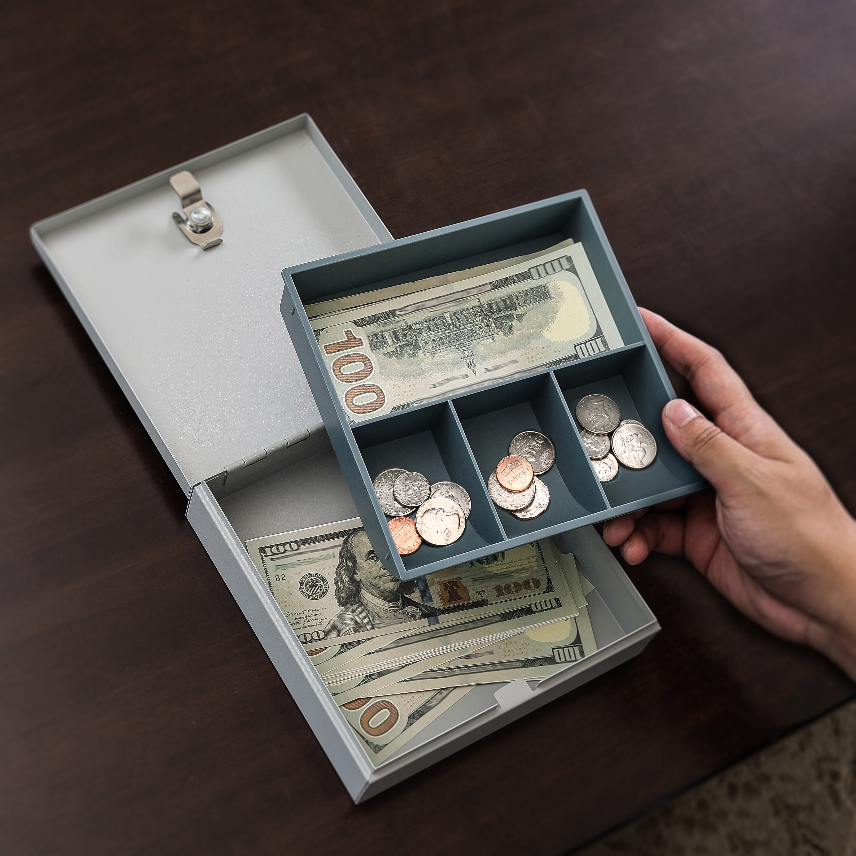 MAXSafes® 0.04 CF Cash Box-White