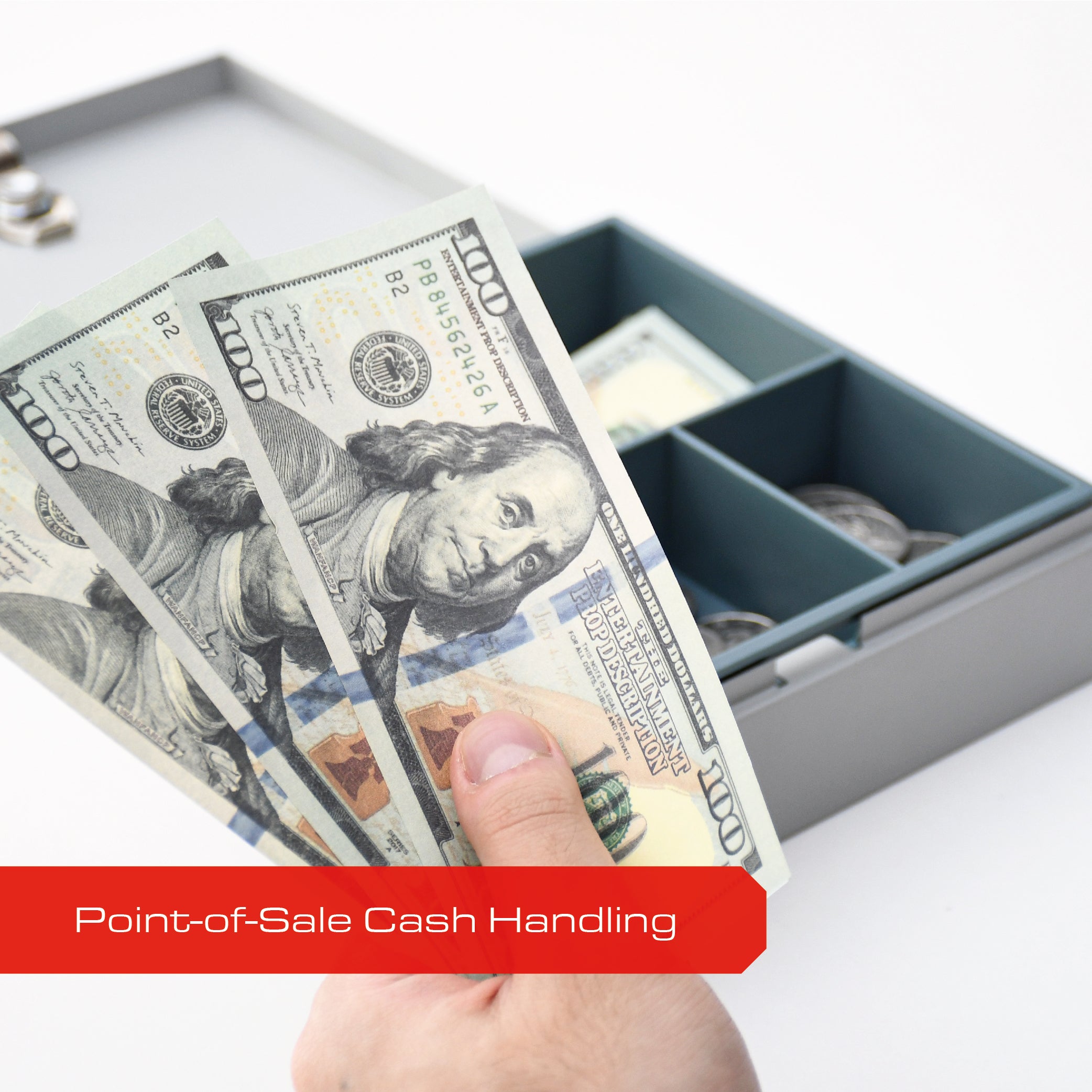 MAXSafes® 0.04 CF Cash Box-White