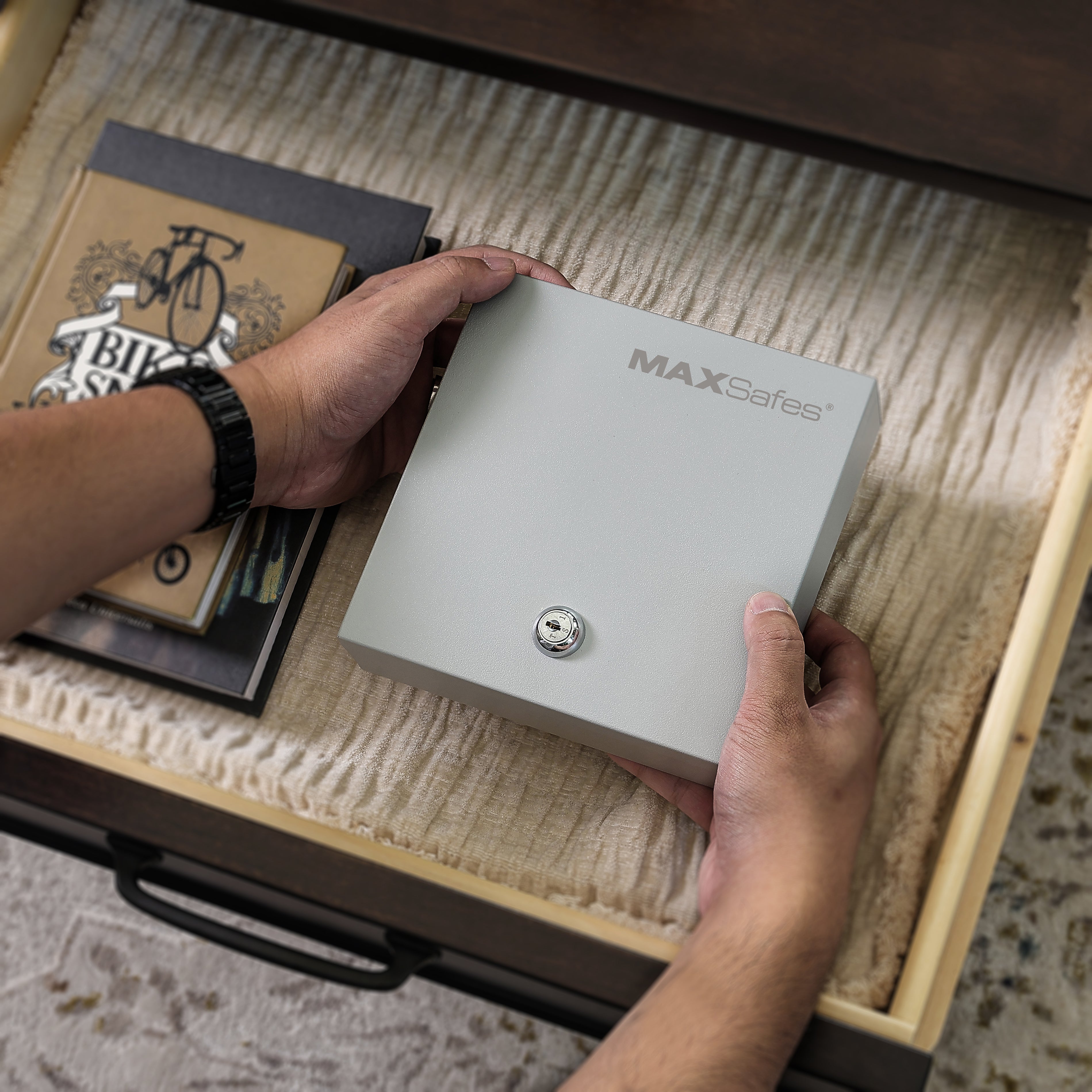 MAXSafes® 0.04 CF Cash Box-White