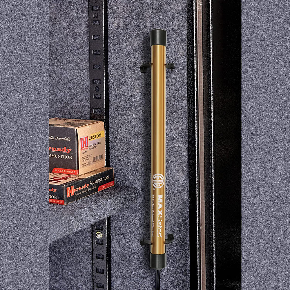 MAXSafes GoldenRod Gun Safe Dehumidifier Rod High Power - Much warmer (up to 150°F) to better Protect Your Valuables from Moisture and Corrosion, ETL Approved, 12in