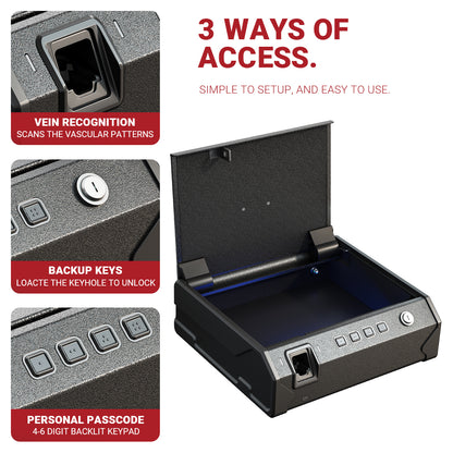 MAXSafes® Vein Recognition Pistol Safe-4 New Features gen 2