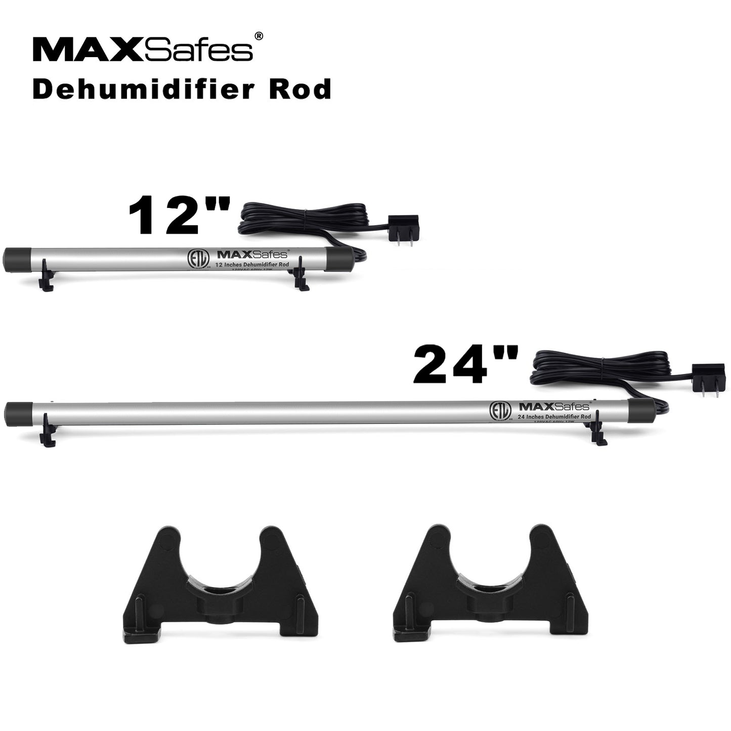 Gun Safe Dehumidifier Rod, Dry Golden Rod - Easy Installation Plug-in Electric Dehumidifier Eliminates Moisture for Gun Safes & Cabinets - MAXSafes®Dehumidifier Rod 24"