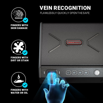 MAXSafes® Vein Recognition Pistol Safe-4 New Features gen 2