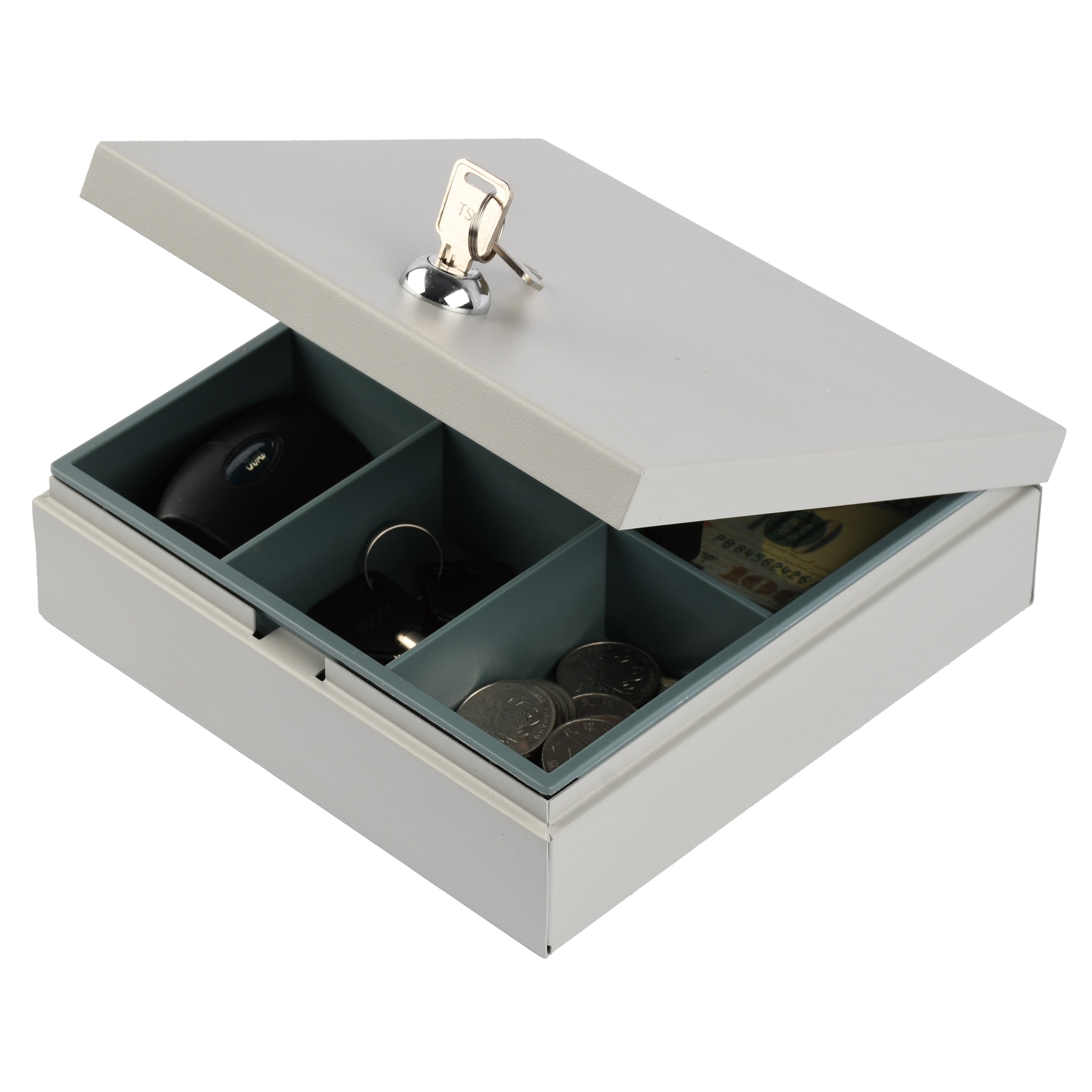 MAXSafes 0.04 CF CASH BOX In White