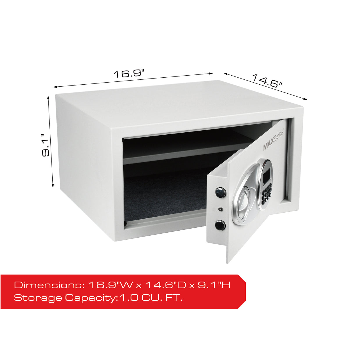 MAXSafes® 1.0 CF Hotel & Office Safe-White