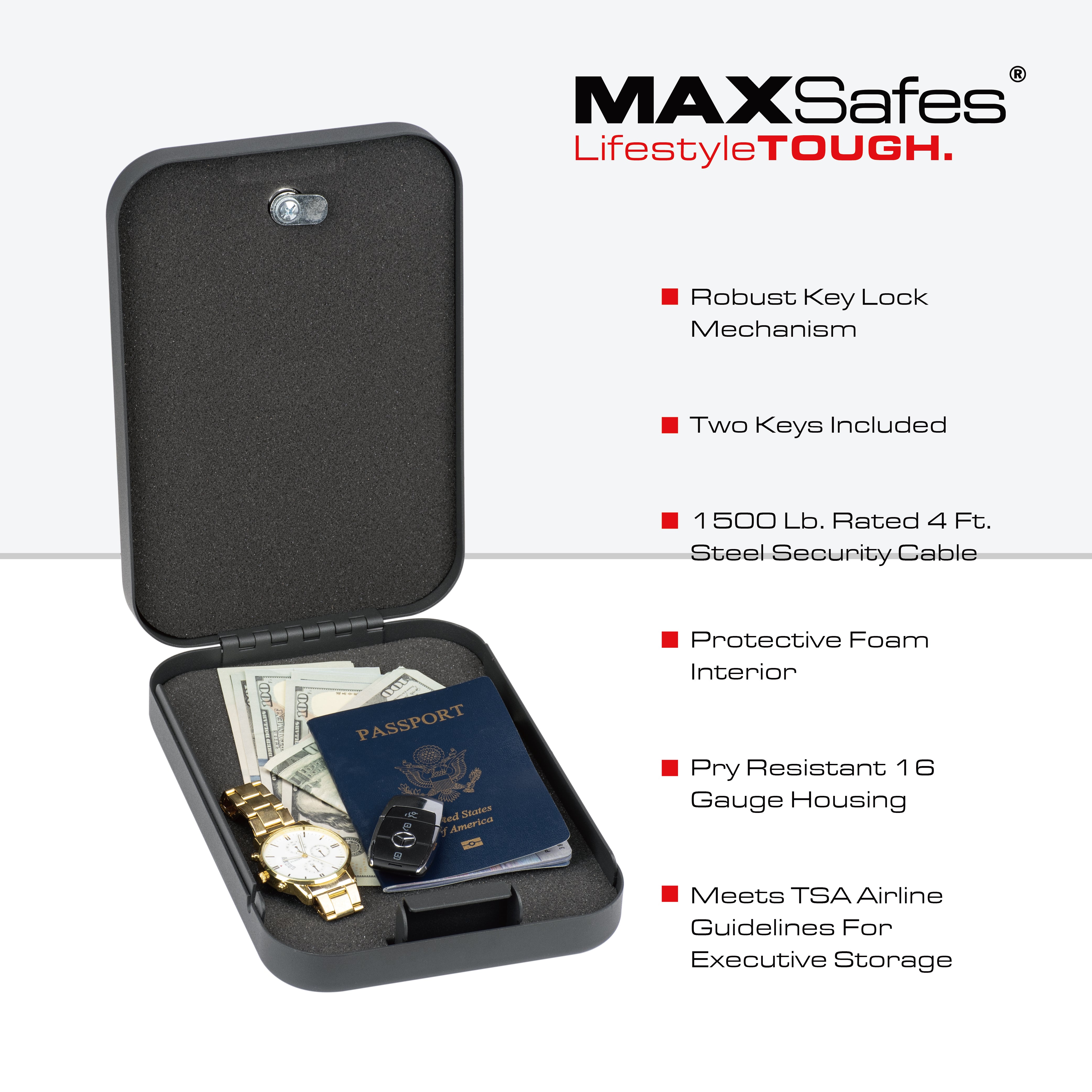 MAXSafes® Keyed Lockbox