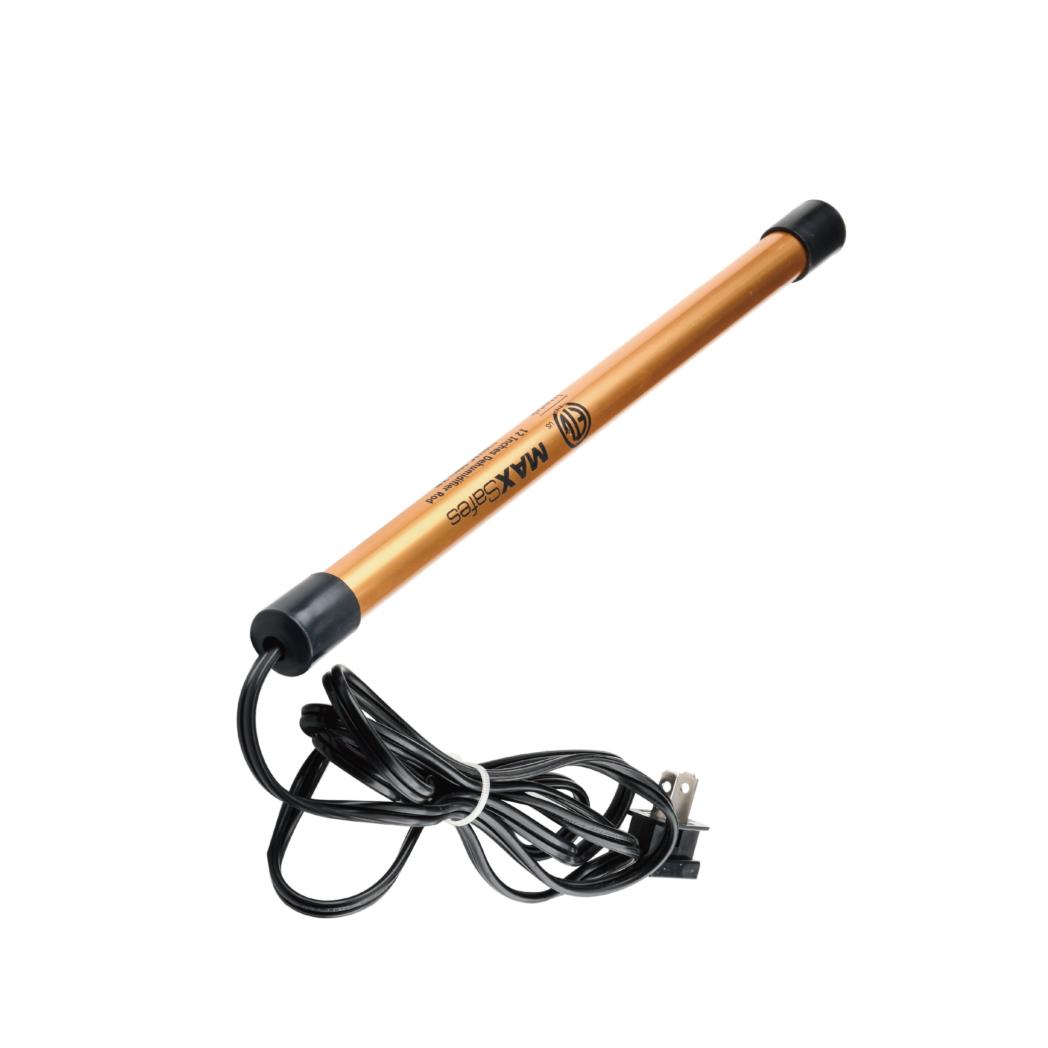MAXSafes Gun Safe Dehumidifier Rod - 12 Inch Golden Rod - Easy Plug-In