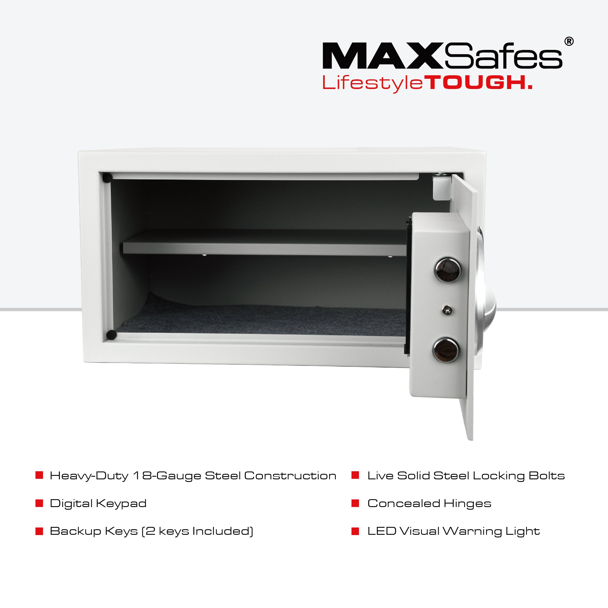 MAXSafes® 1.0 CF Hotel & Office Safe-White