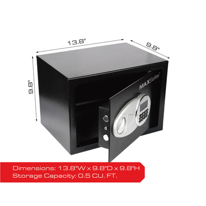 MAXSafes® 0.5 CF Hotel & Office Safe - Black