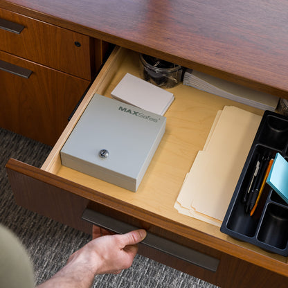 MAXSafes® 0.04 CF Cash Box-White