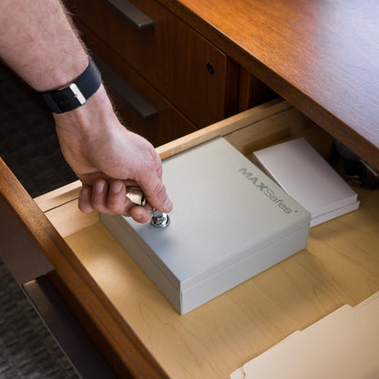 MAXSafes® 0.04 CF Cash Box-White